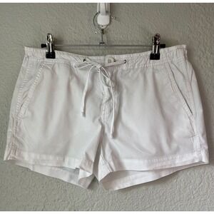 GAP White Cotton Blend Drawstring‎ Waist Cargo Pocket Shorts Womens Size 2